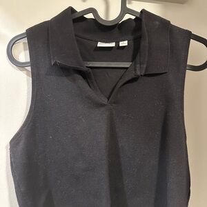 Sunday Best Black Collared Blouse